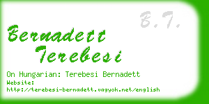 bernadett terebesi business card